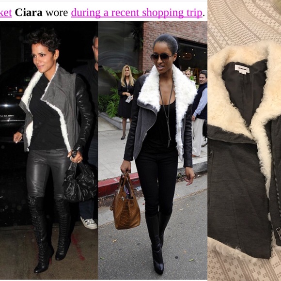 ❌🚫SOLD❌🚫Helmut Lang Shearling-trimmed jacket - Picture 2 of 8